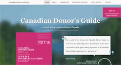 Desktop Screenshot of donorsguide.ca