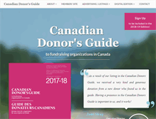 Tablet Screenshot of donorsguide.ca